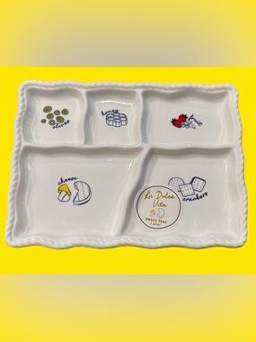 SUNDAY MORNING CERAMICS NWT la dolce vita snack tray -7.5x10